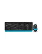 A4 Tech FG1010 Black-Blue Wireless Keyboard & Mouse Combo with Bangla: keyboard and mouse combo