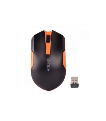 A4TECH G3-200N Wireless Mouse - 2.4G Wireless - 1000 DPI - For PCLaptop - BlackBlueOrange