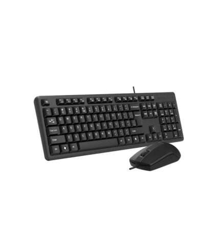 A4TECH KK-3330 Wired Keyboard Mouse Combo - Multimedia FN Keyboard - 1000 DPI - USB - Black 2