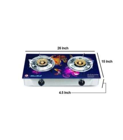 RFL Double Glass LPG Gas Stove Bluebell Variant