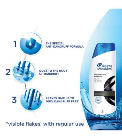 Head & Shoulders Silky Black Anti Dandruff Shampoo for Women & Men