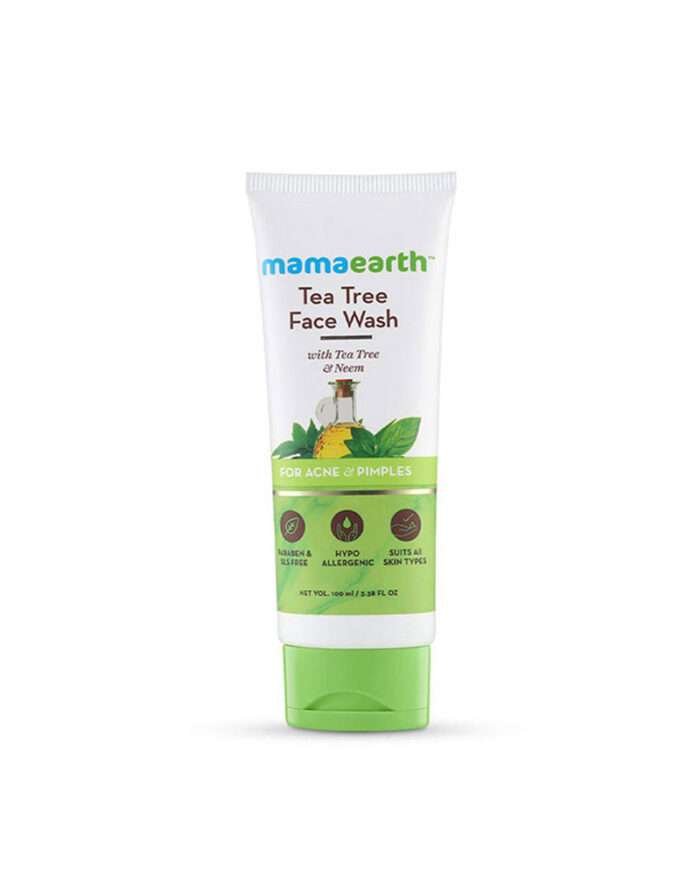 Mamaearth Tea Natural for Acne & Pimples Wash 100ml:Mamaearth tea tree face wash