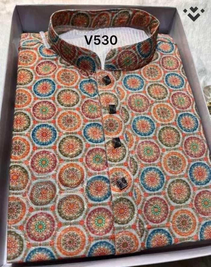 indian sequence punjabi for men Indian Sequence Cotton Punjabi For Men (V530)