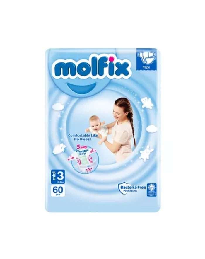 Molfix Diapers Jumbo Midi (4-9 kg) 60 Pc