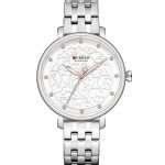 CURREN 9046 Silver Stainless Steel Analog Watch For Women