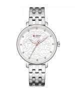 CURREN 9046 Silver Stainless Steel Analog Watch For Women