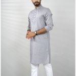 French Grey Men Panjabi:Punjabi collection