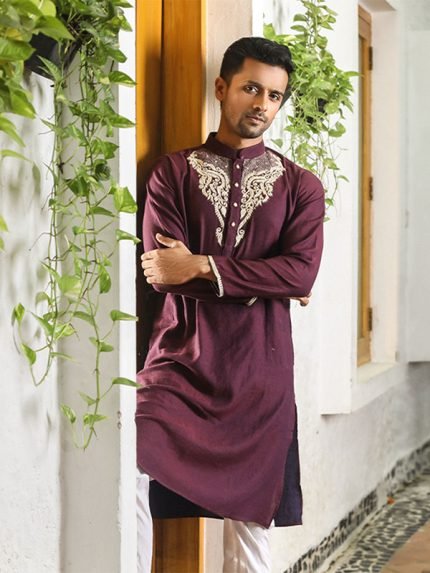 Burgundy Bliss Man's punjabi collections punjabi collections