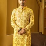 Marigold Mellow Men Panjabi - Elegant Punjabi Wear Men Panjabi