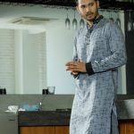 SLATE GRAY MEN PANJABI: Punjabi Collection