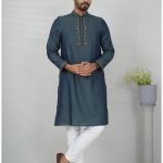 Semi Blue Men Panjabi: Panjabi Collection