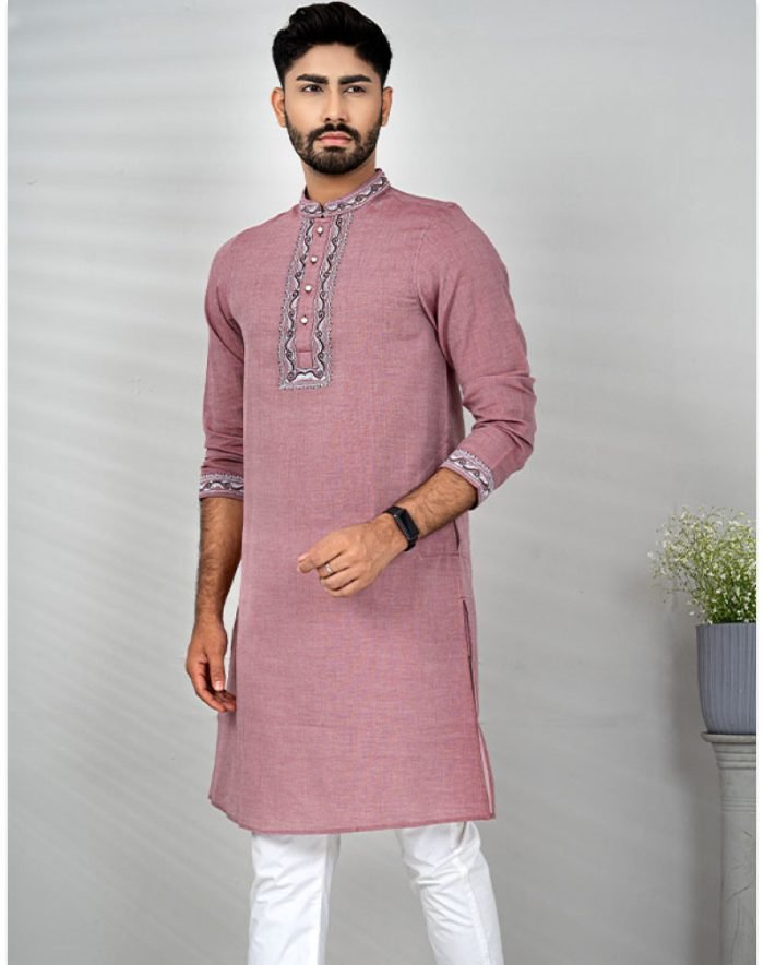 Viola Pink Men Panjabi: Panjabi Collection