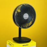 Awei F23 Portable USB Rechargeable Desk Fan (4000mAh)- Black Color