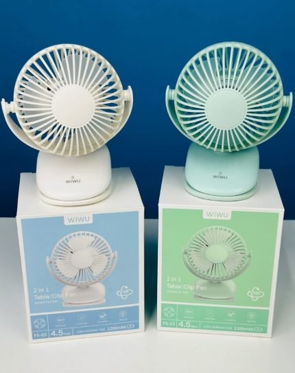 mini Clip Fan 2-in-1 360 Degree Rotation Rechargeable Fan (WiWu FS03)