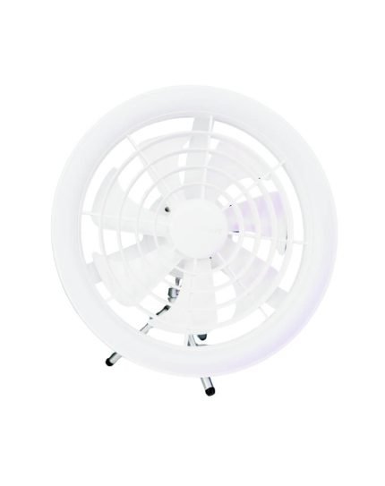 JISULIFE FA17 Rechargeable Fan With LED Ceiling Fan With Long Tripod Stand