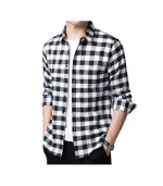 Black And White Check Shirt Design For Men