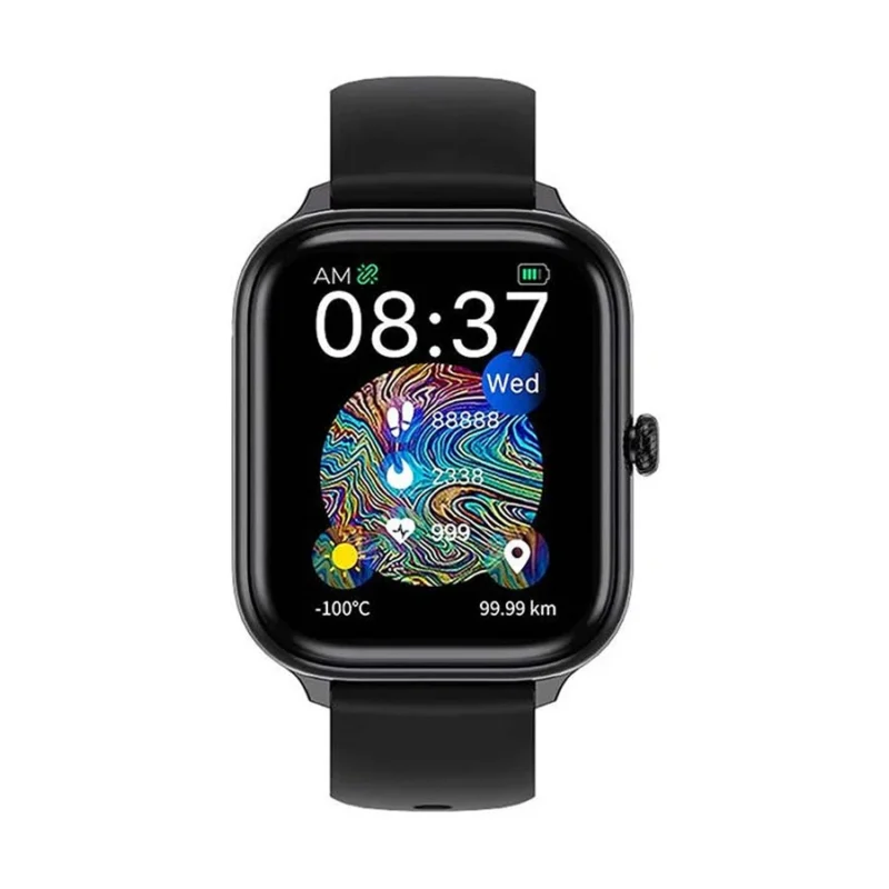 IMIKI ST1 AMOLED Display Black Bluetooth Calling Smart watch